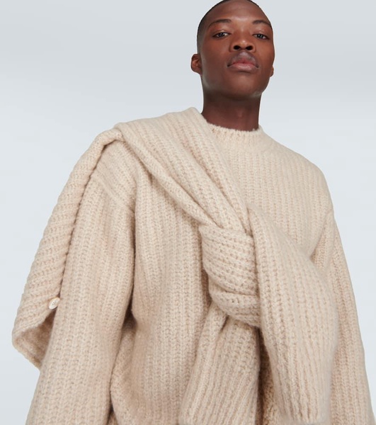 Ribbed-knit cashmere sweater