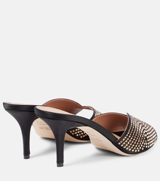 Grazia 70 embellished satin mules