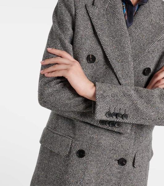 Single-breasted jacquard coat