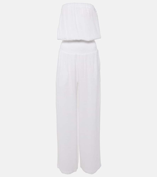 Naomi strapless cotton jumpsuit