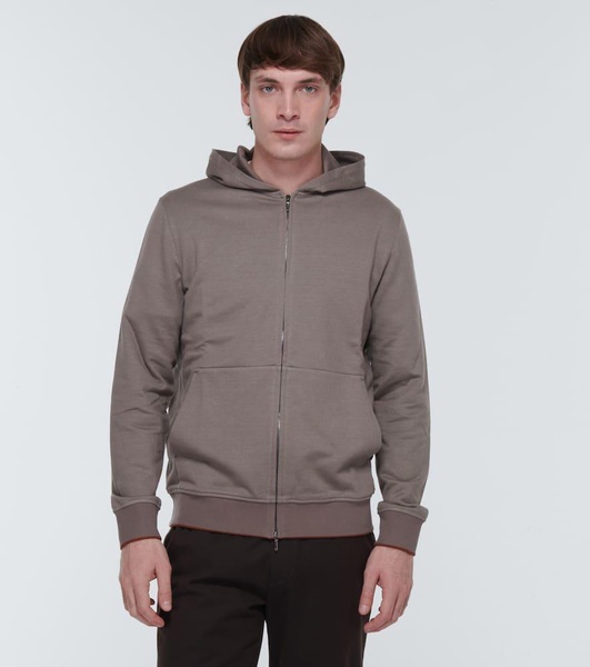 Cairns cotton and linen hoodie