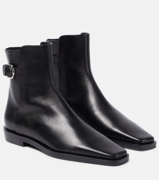 The Belted leather ankle boots