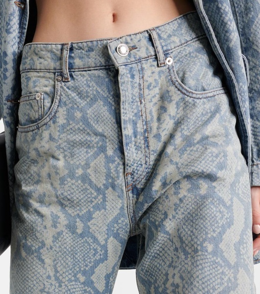 Diego snake-print straight jeans