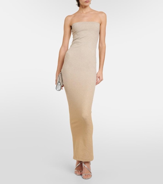 Fading Shine strapless maxi dress