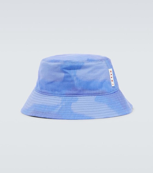 Tie-dye canvas bucket hat