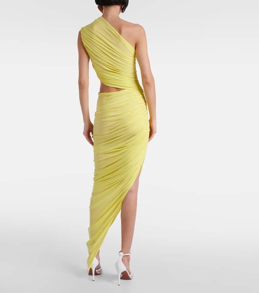 Ruched cutout jersey gown