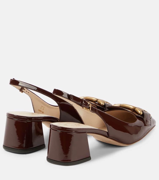 Kate patent leather slingback pumps