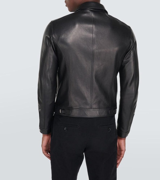 Leather blouson