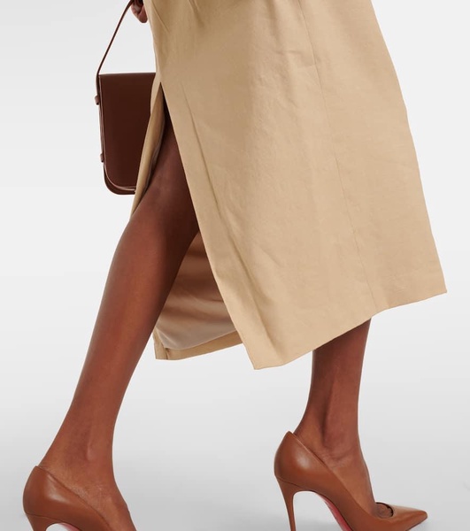 Kimpton linen-blend midi skirt