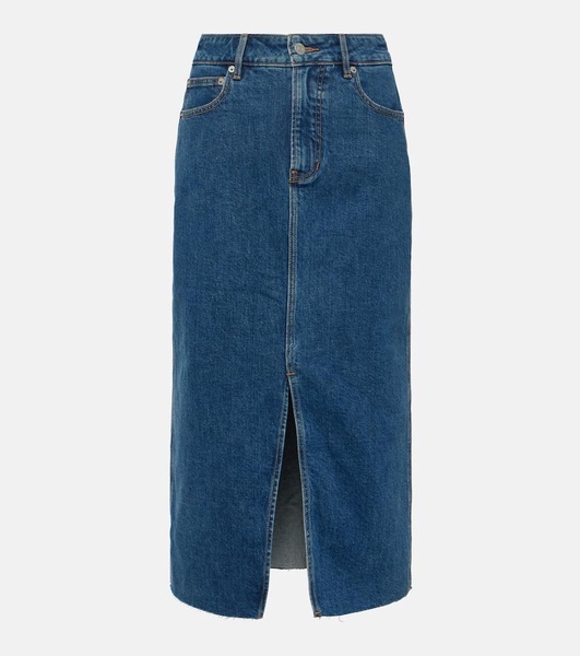 Victoria denim midi skirt