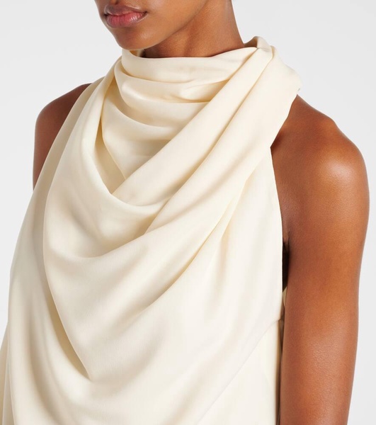 Sleary draped crêpe top