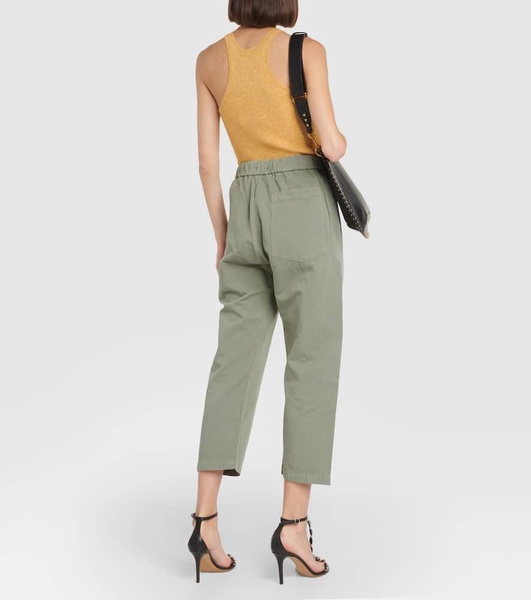 Pony mid-rise straight pants