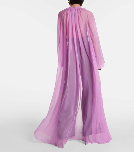 Medicea silk chiffon robe