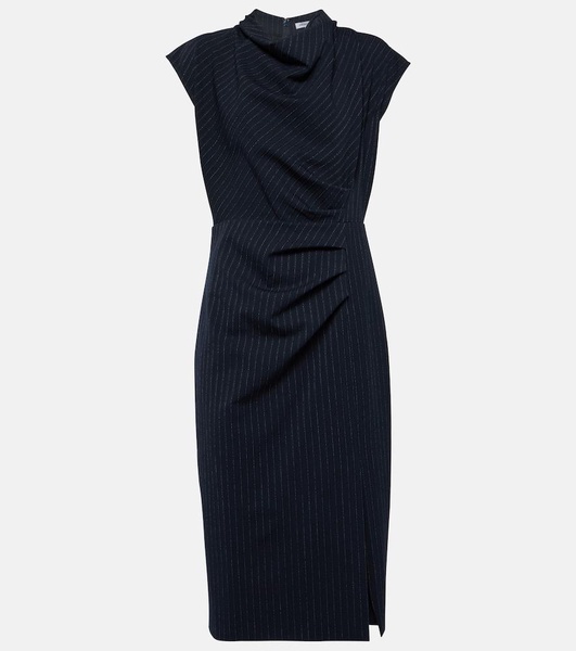 Athene pinstriped midi dress