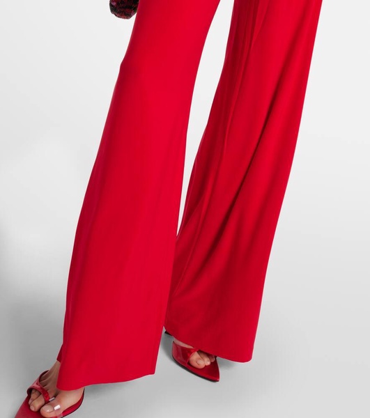 Draped wide-leg jumpsuit