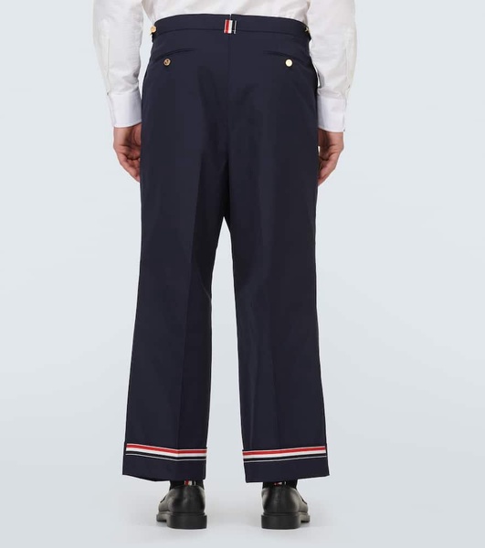 Low-rise cropped wide-leg pants