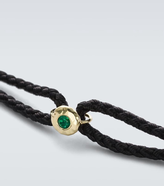 Parachute Nesting Gem 18kt gold bracelet with emerald