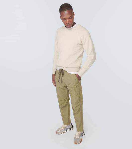 Enzyme cotton twill cargo pants