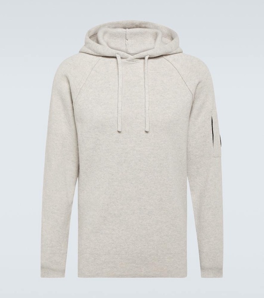 Lens wool-blend hoodie