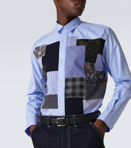 Patchwork cotton Oxford shirt