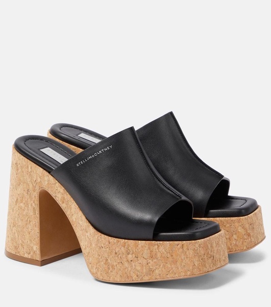 Skyla faux leather platform mules