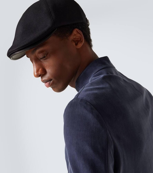 Wool and cashmere-blend flat cap