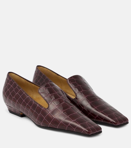 Marfa croc-effect leather loafers