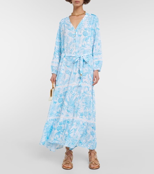 Wisteria printed maxi dress