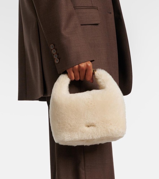 Twist Mini shearling tote bag