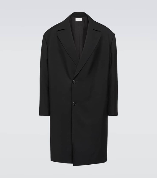 Pers double-breasted virgin wool overcoat