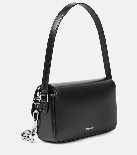 Bow-detail leather shoulder bag