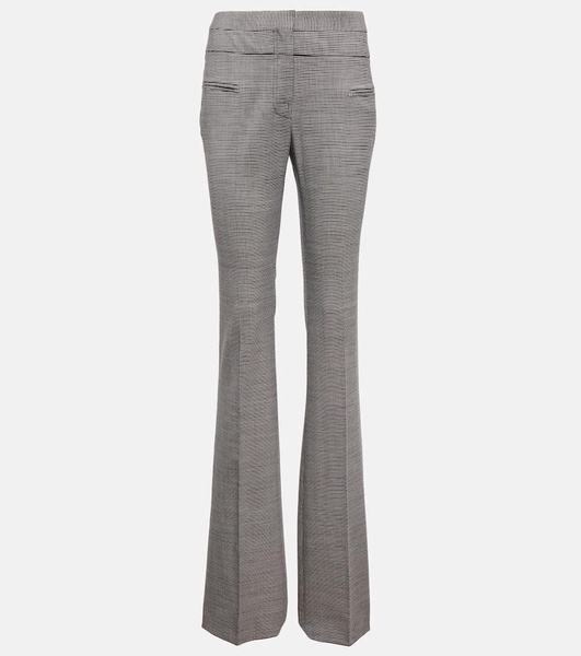 Serge checked wool bootcut pants