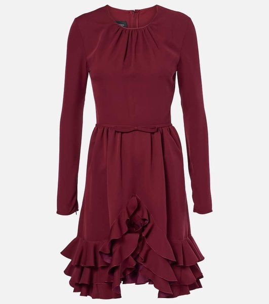 Ruffled silk crêpe minidress