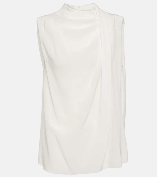 High-neck silk top