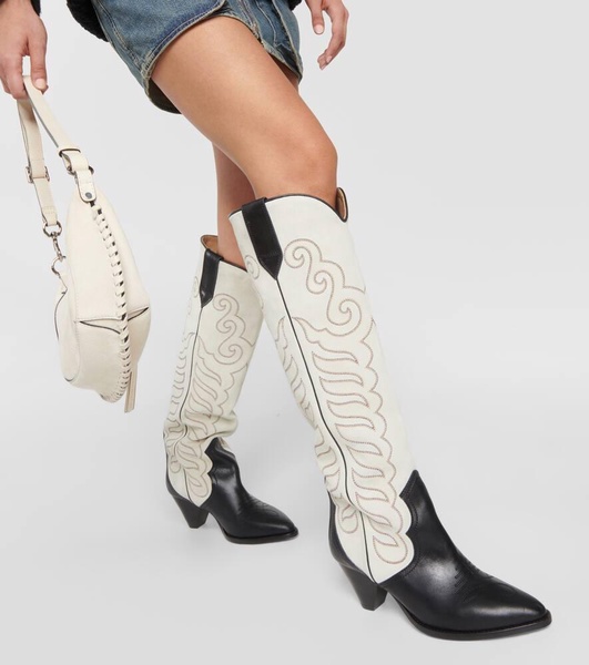 Liela leather and suede cowboy boots