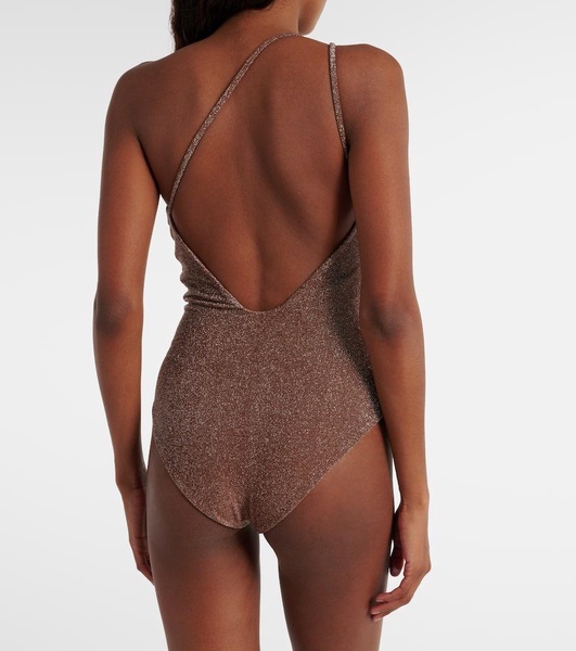 Fire Ritual one-shoulder swimsuit