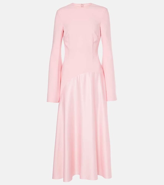 Gaia crêpe and satin midi dress