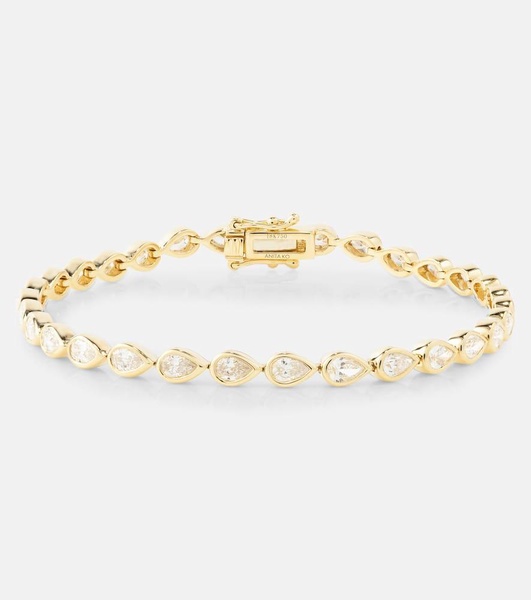 18kt gold tennis bracelet with diamonds