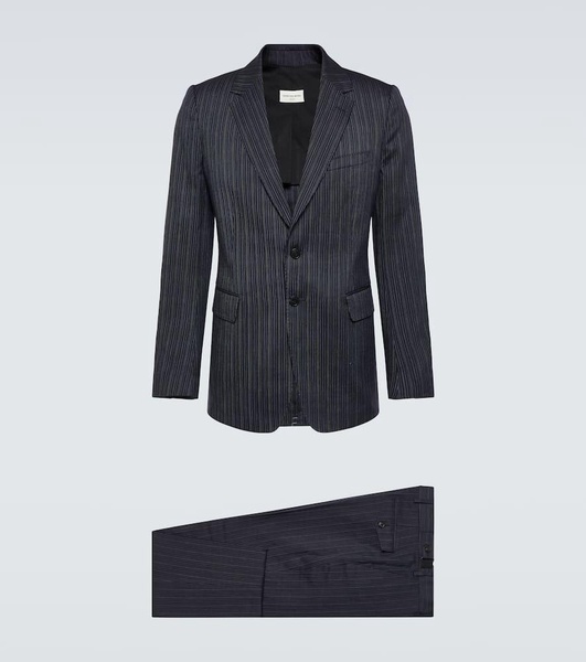 Pinstripe cotton-blend suit 