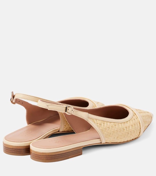 Jama raffia slingback ballet flats