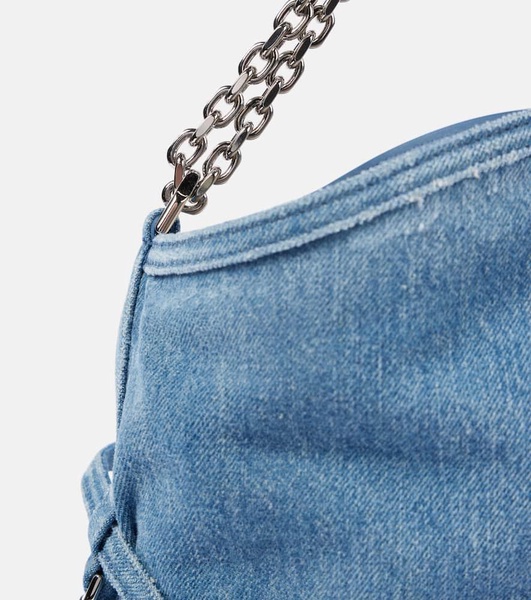 Voyou Chain Medium denim shoulder bag