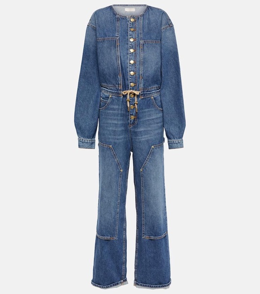 Stevie wide-leg denim jumpsuit