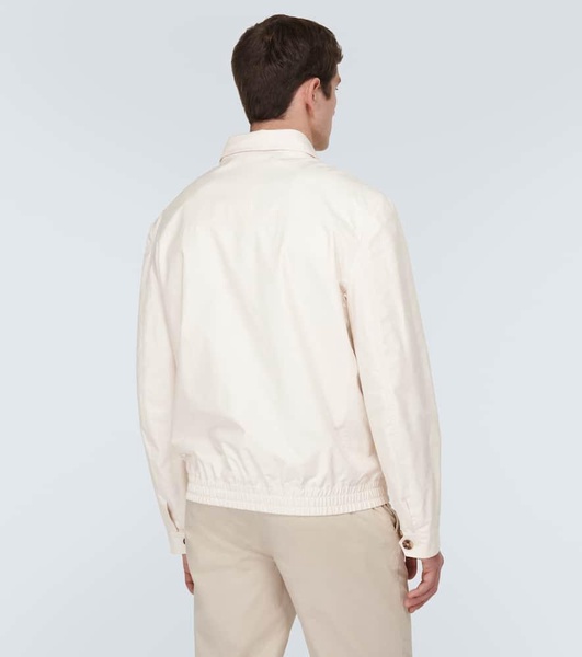 Cotton-blend gabardine blouson jacket