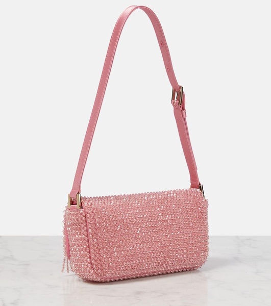 Avenue Mini embellished satin shoulder bag