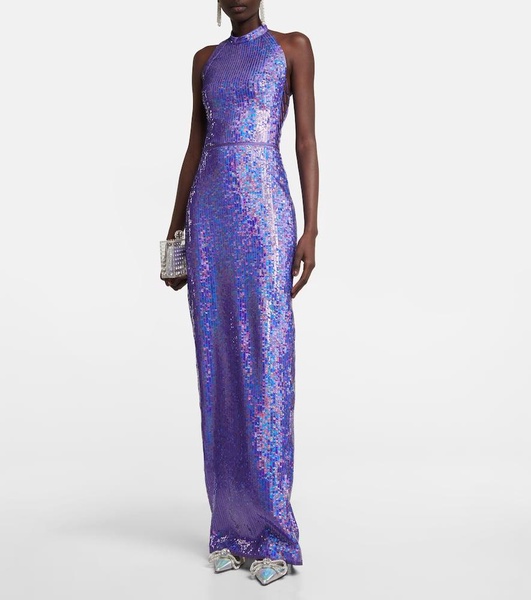 Sequin-embellished gown