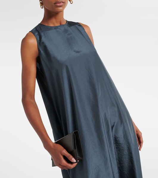 Asymmetric satin dress