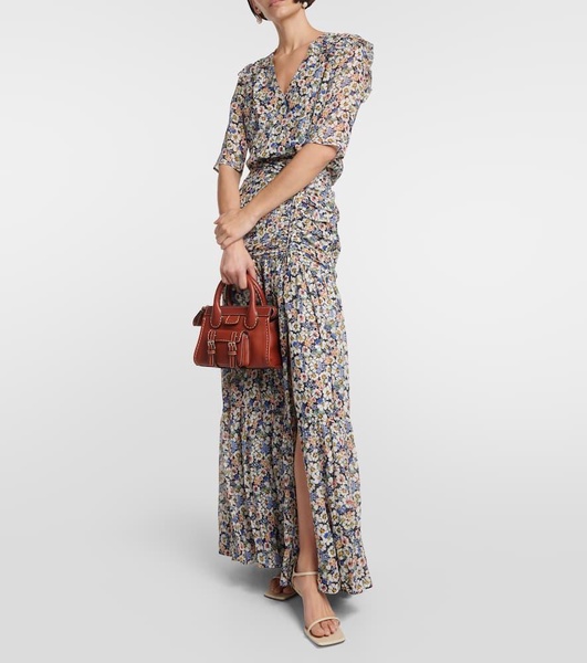 Floral silk maxi dress