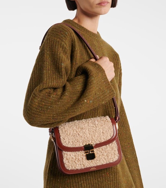 Grace Small faux shearling shoulder bag