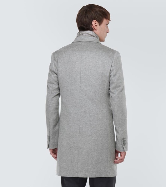 Convertible cashmere coat