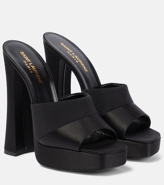 Boogie 110 satin platform mules